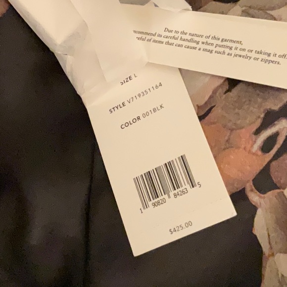 Vince lisianthus TIE - FRONT FLORAL-PRINT MIDI SHIRT DRESS SIZE LARGE brand new - Picture 7 of 8